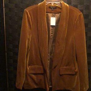 NWT L beautiful green velvet jacket.